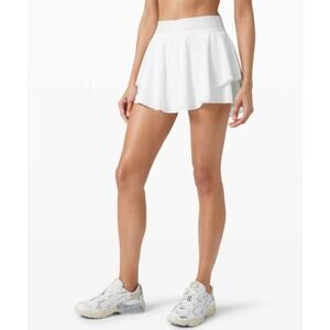(2) $88 Lululemon Court Rival High Rise Skirt White